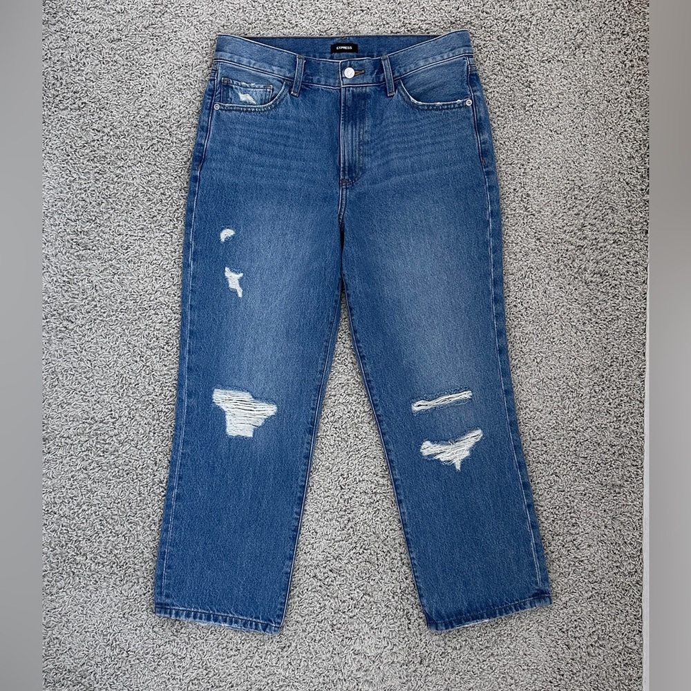 Express Straight Ankle High Rise